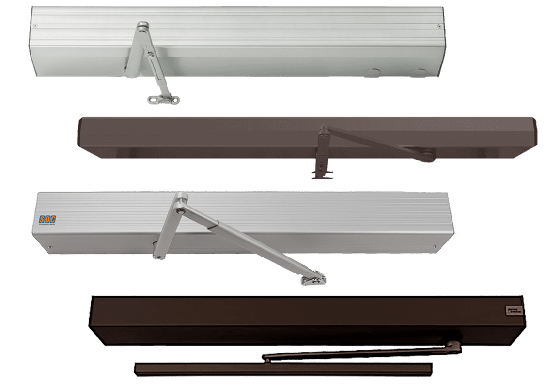 Four different types of powered door operators