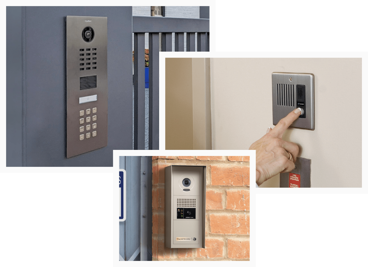 Three different intercom devices