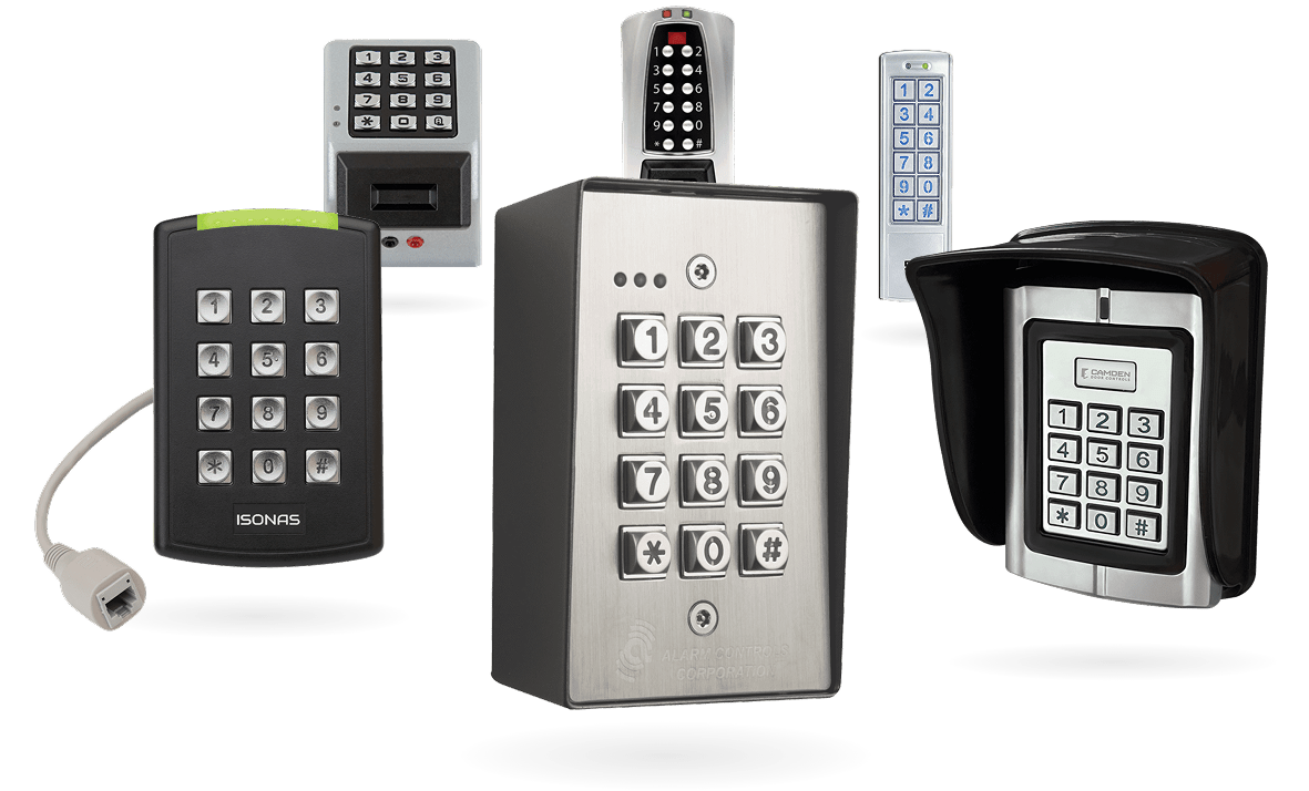 Various keypad devices arranged in a ring