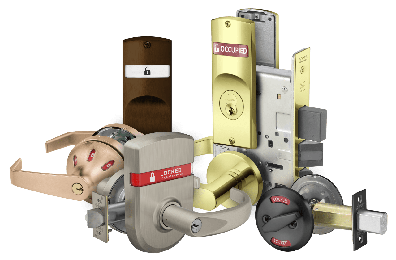 Various privacy-specific locks with status indicators.